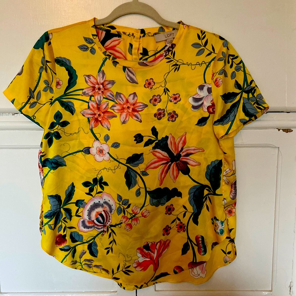 LOFT floral blouse
